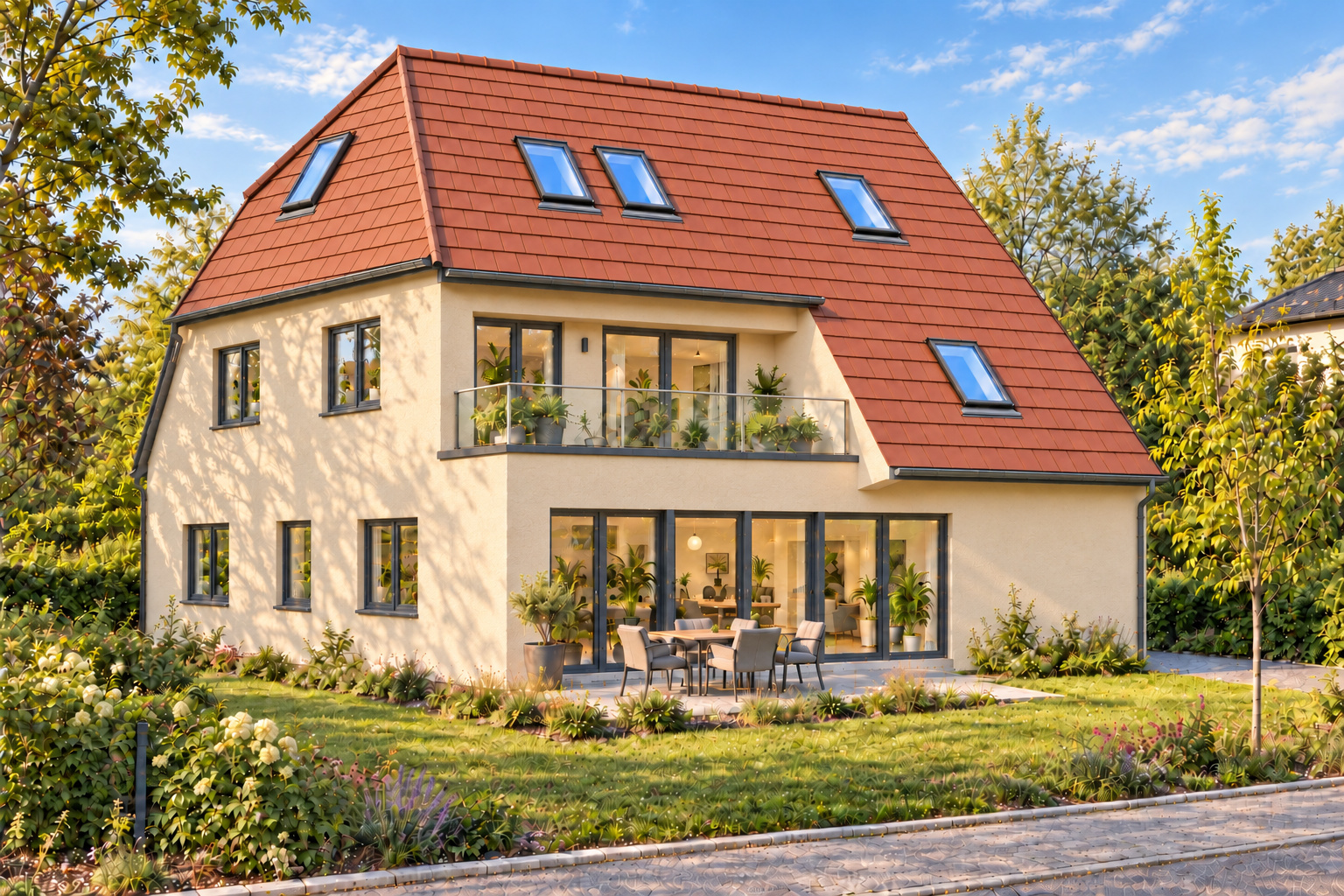 Das Haus von links · Visualisierung und Gestaltungsvorschlag
